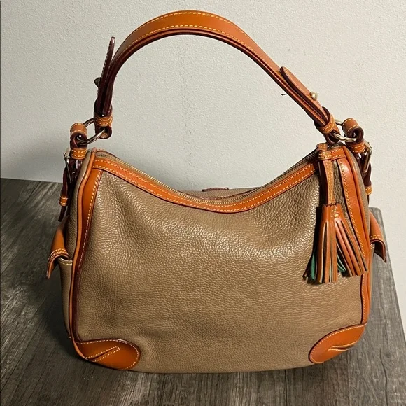 Dooney & Bourke Brown and Tan Hobo Bag - Picture 2 of 6